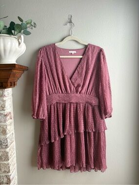 Francesca’s formal swiss dot mini dress